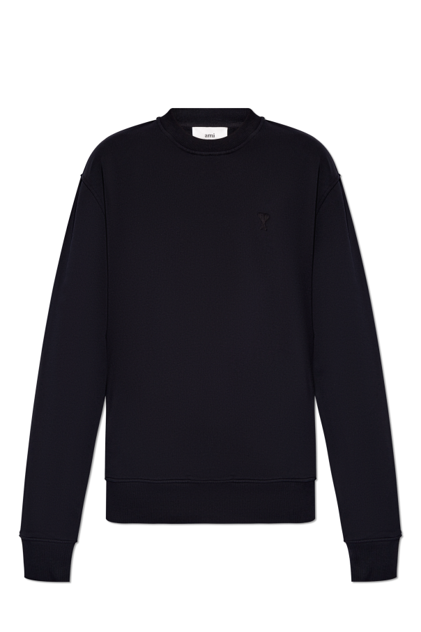 Black Sweatshirt with logo Ami Alexandre Mattiussi Vitkac Italy